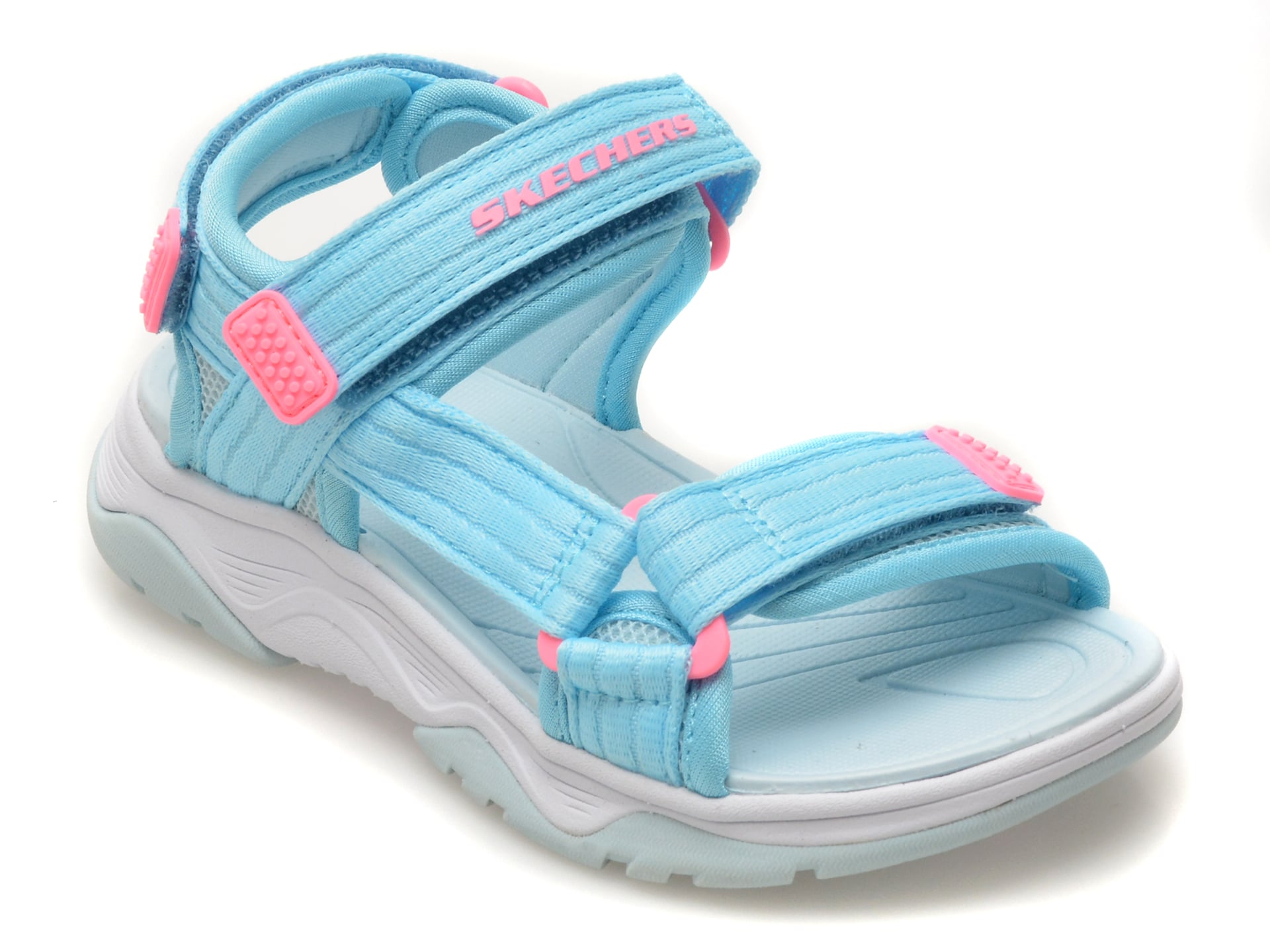 Sandale SKECHERS albastre, 114713, din piele ecologica