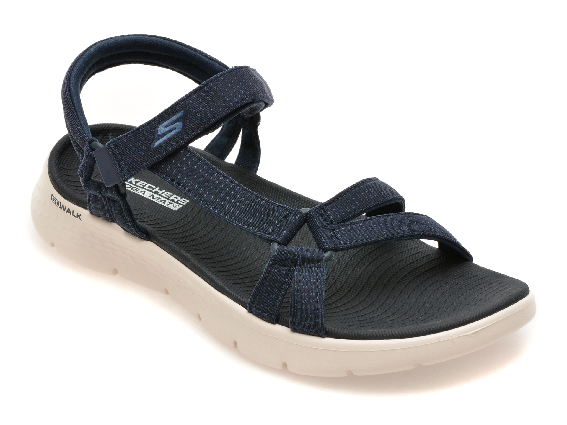 Sandale SKECHERS bleumarin, GO WALK FLEX, din material textil