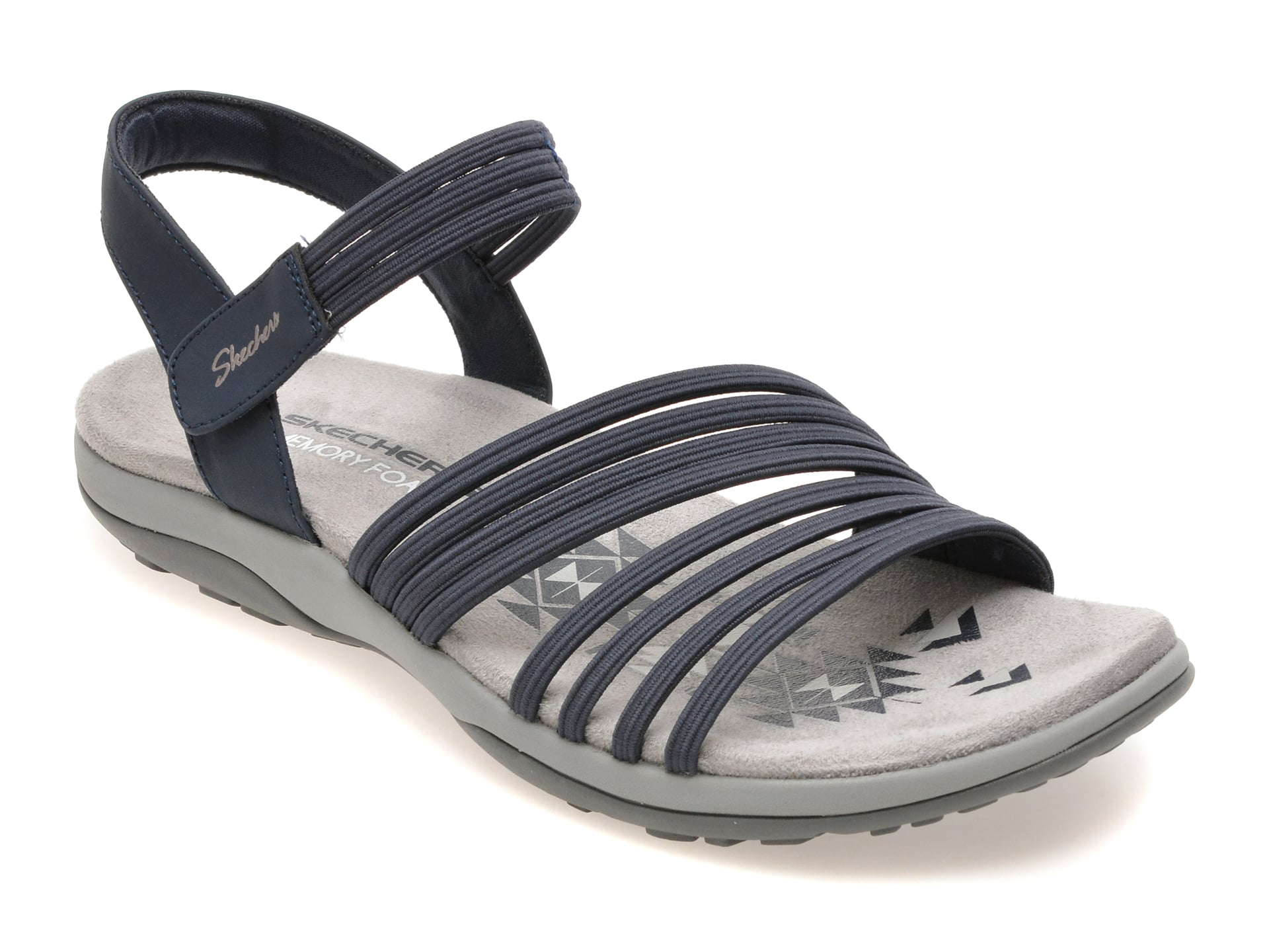 Sandale SKECHERS bleumarin, REGGAE SLIM, din material textil