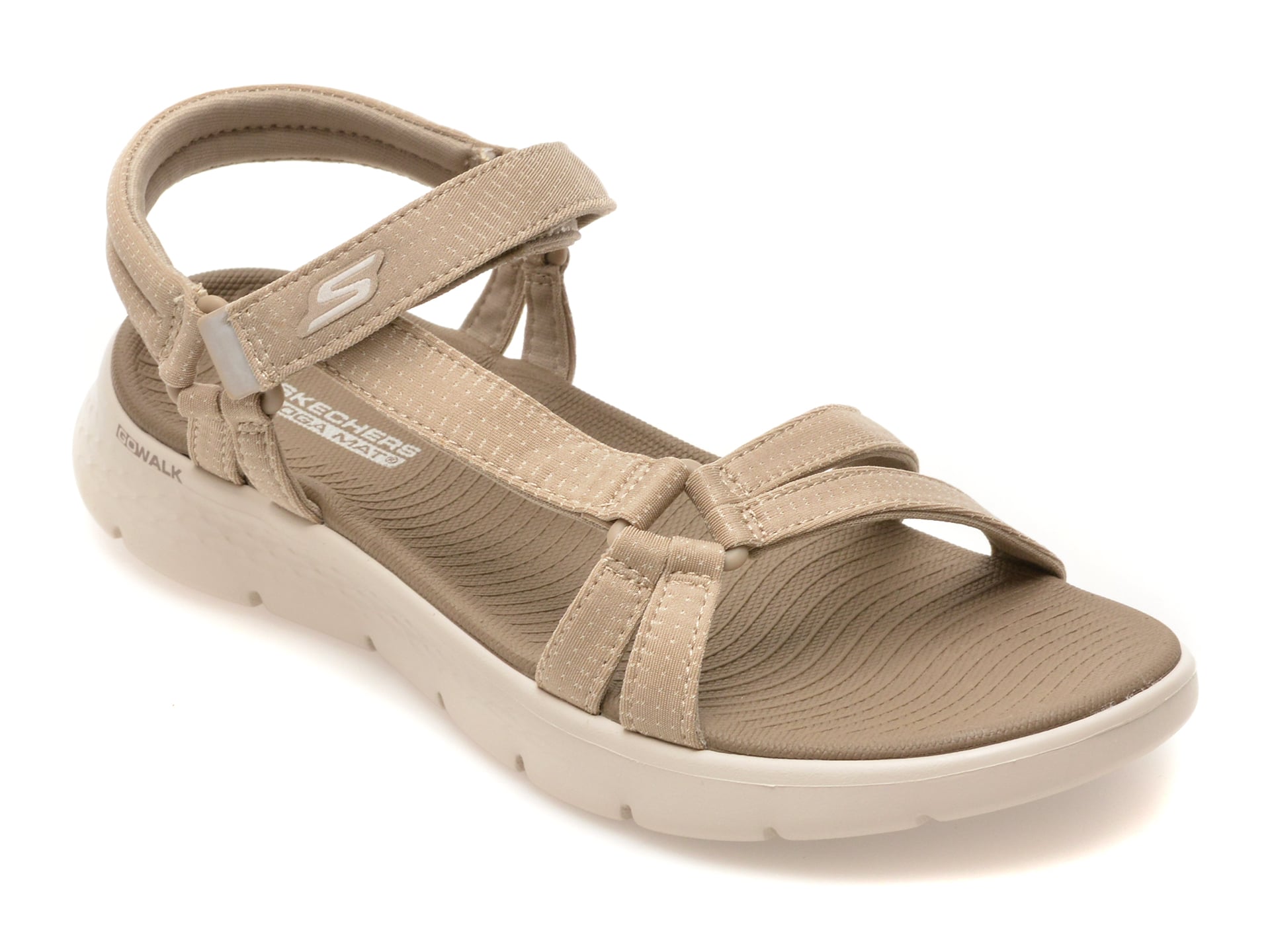Sandale SKECHERS gri, GO WALK FLEX, din material textil