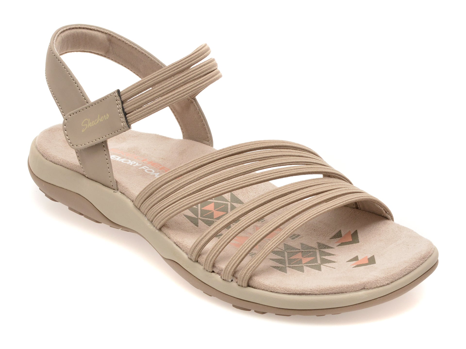 Sandale SKECHERS gri, REGGAE SLIM, din material textil