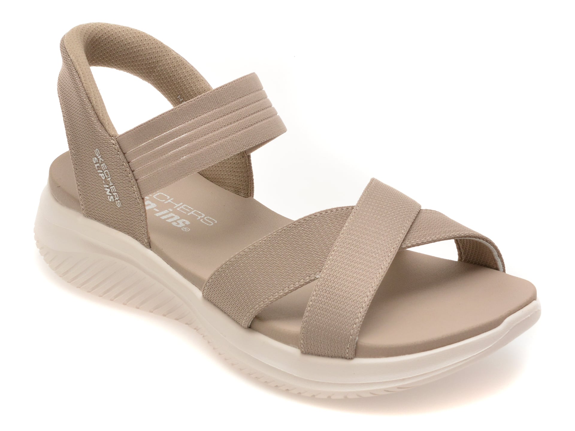 Sandale SKECHERS gri, ULTRA FLEX 3.0, din material textil