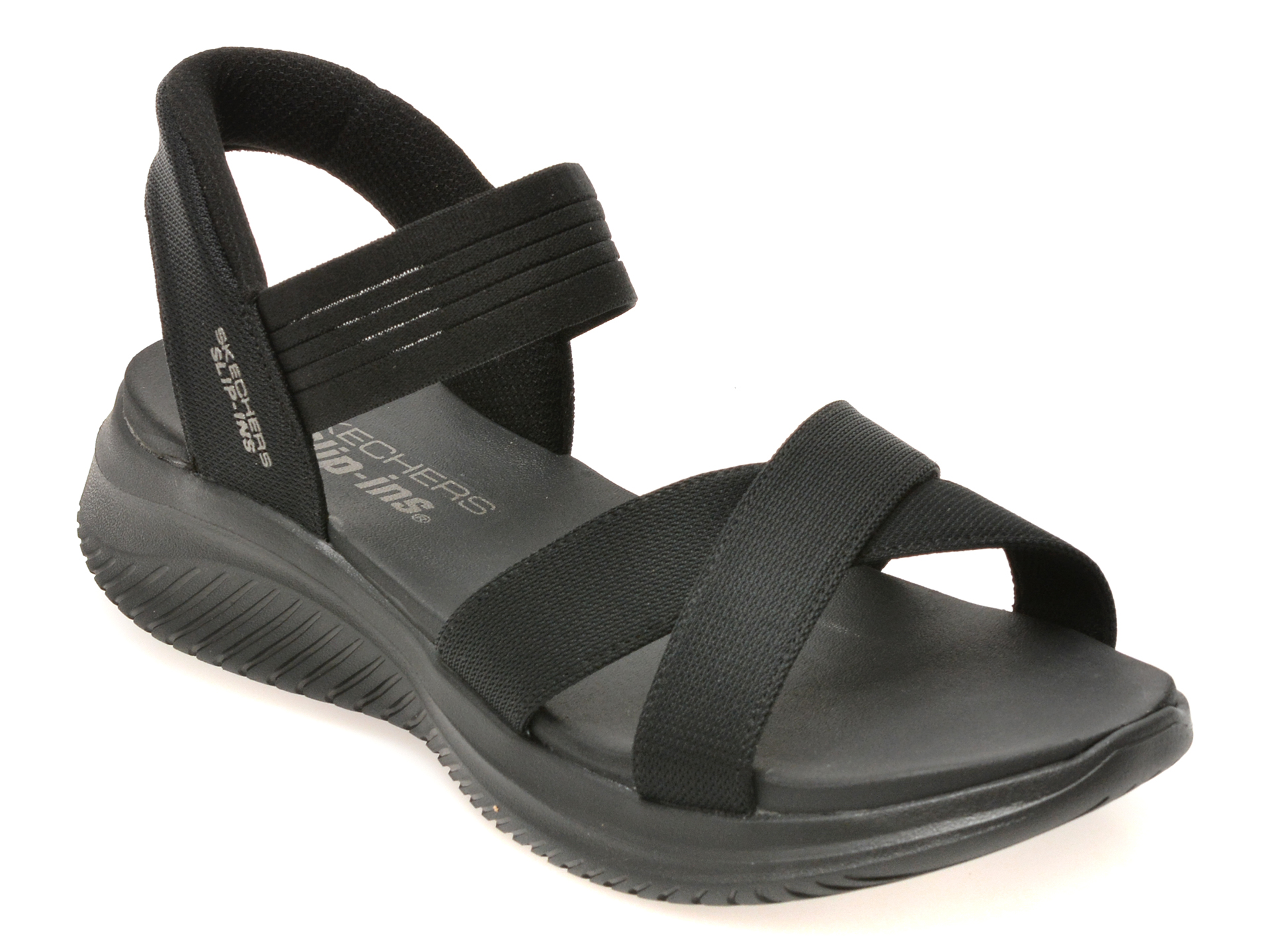 Sandale SKECHERS negre, ULTRA FLEX 3.0, din material textil