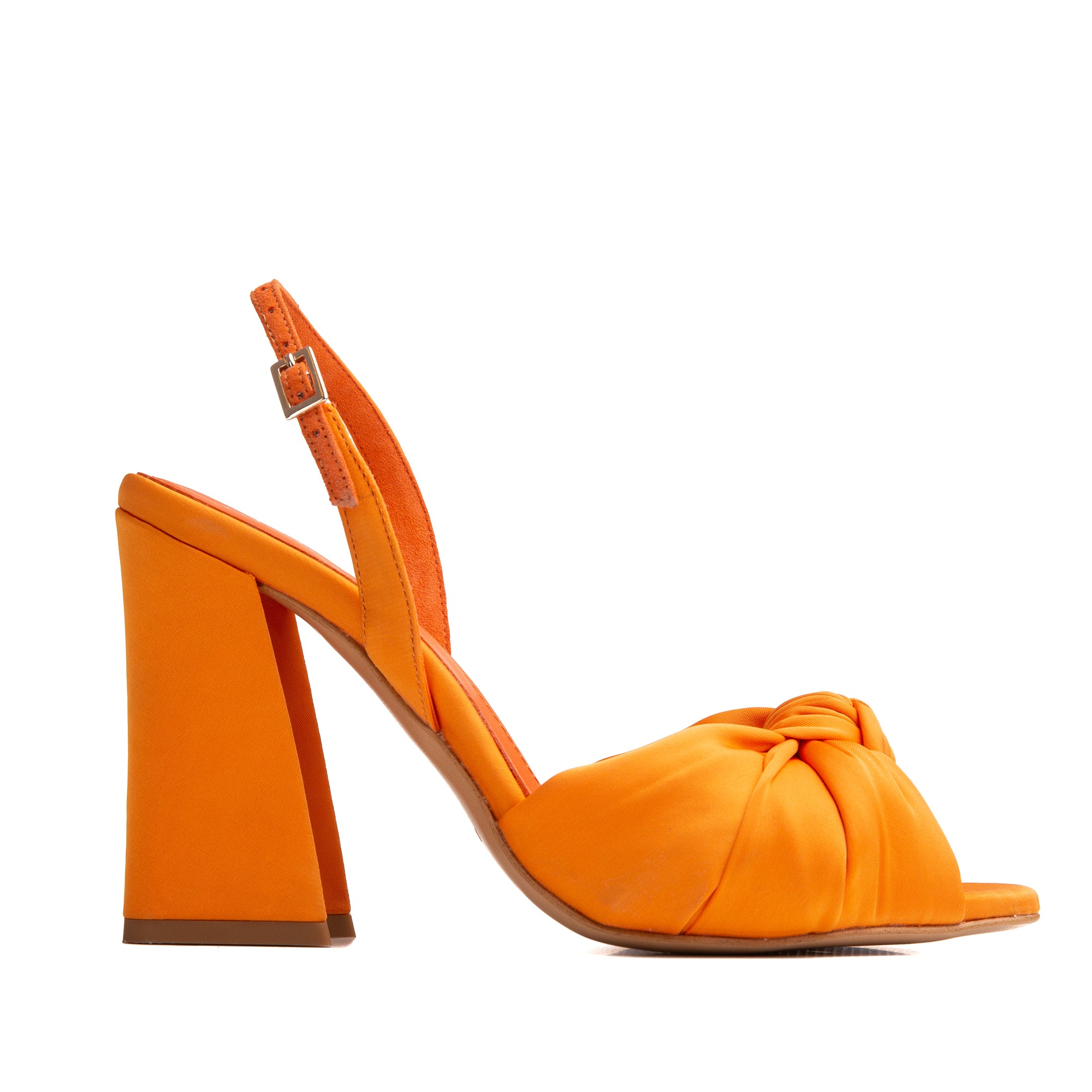 Sandale Sofia Satin, Portocalii - 39 / 8 cm - Subtire