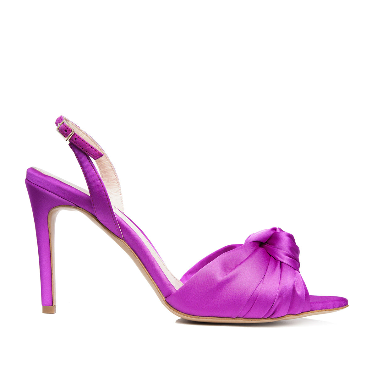 Sandale Sofia Satin, Varf Ascutit, Plum - 41 / 6.5 cm