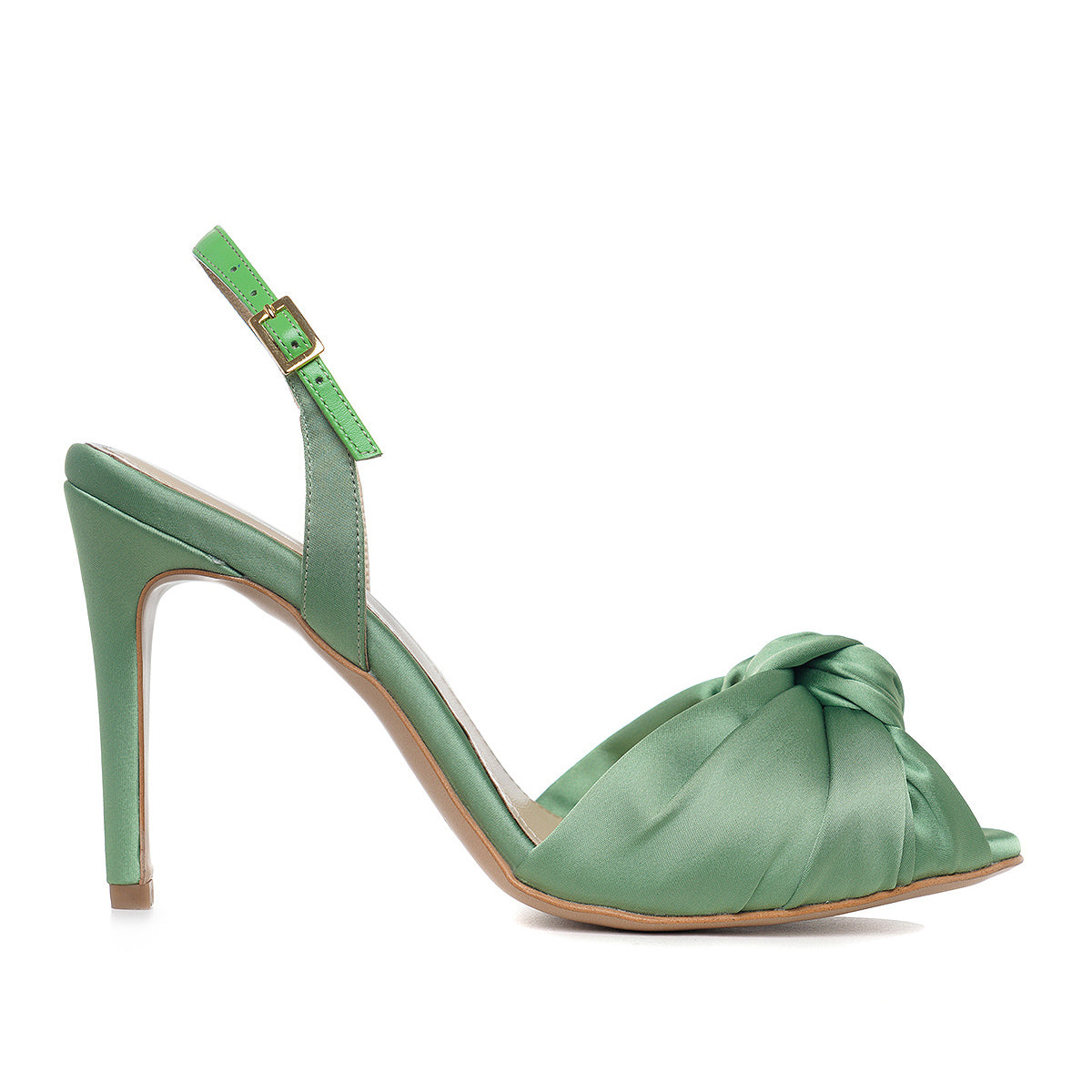 Sandale Sofia Satin, Verde-Salvie - 41 / 9.5 cm