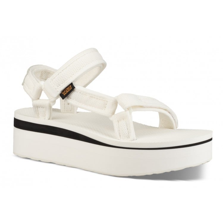 Sandale Teva Flatform Universal Mesh Print Alb - Bright White - poza 1