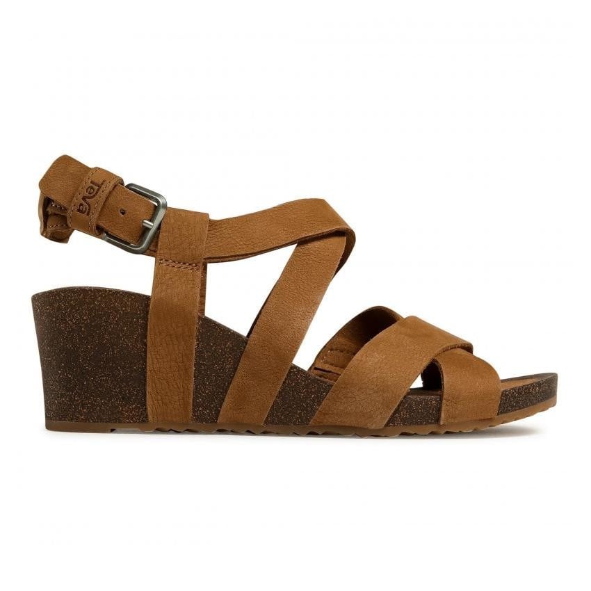Sandale Teva Mahonia Wedge Cross Strap Maro - Chipmunk - poza 1
