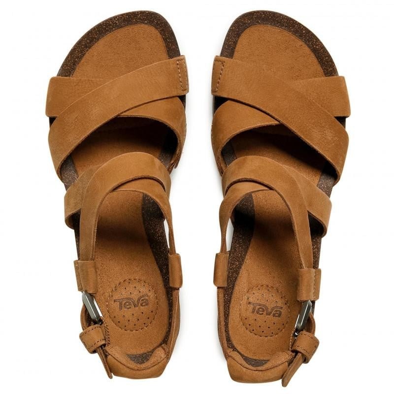 Sandale Teva Mahonia Wedge Cross Strap Maro - Chipmunk - poza 3