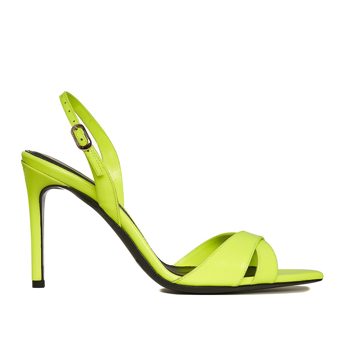 Sandale Thea Piele Naturala, Neon Lime, Editie Limitata - 41 / 11 cm