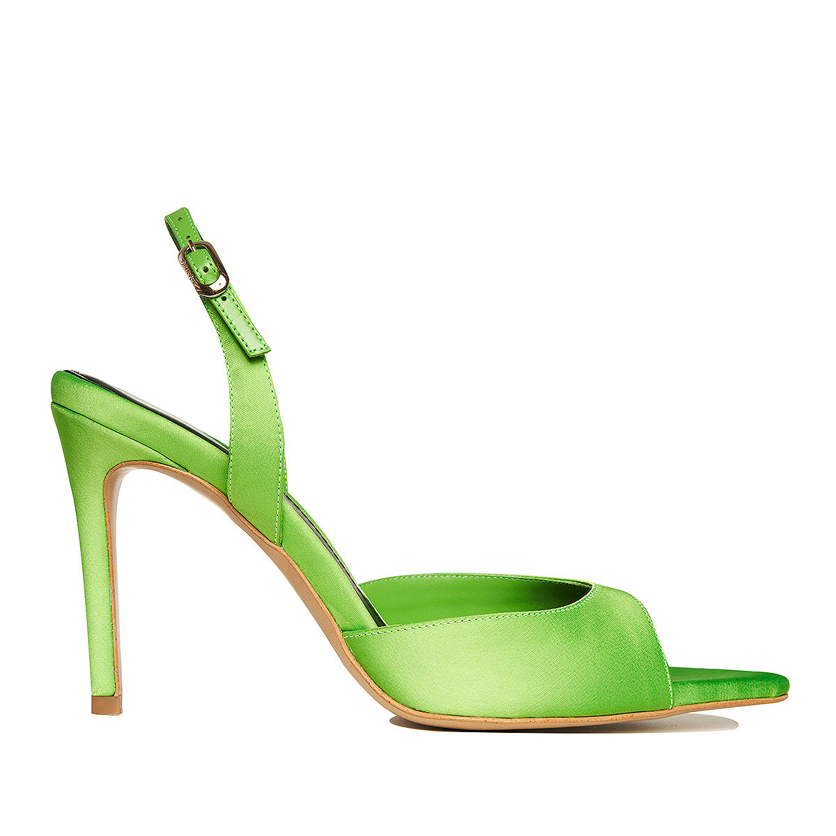Sandale Vicky Satin, Varf Ascutit, Verzi - 39 / 6.5 cm