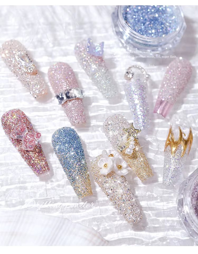 Sclipici unghii Marquise, GLITTER13, Roz - poza 2