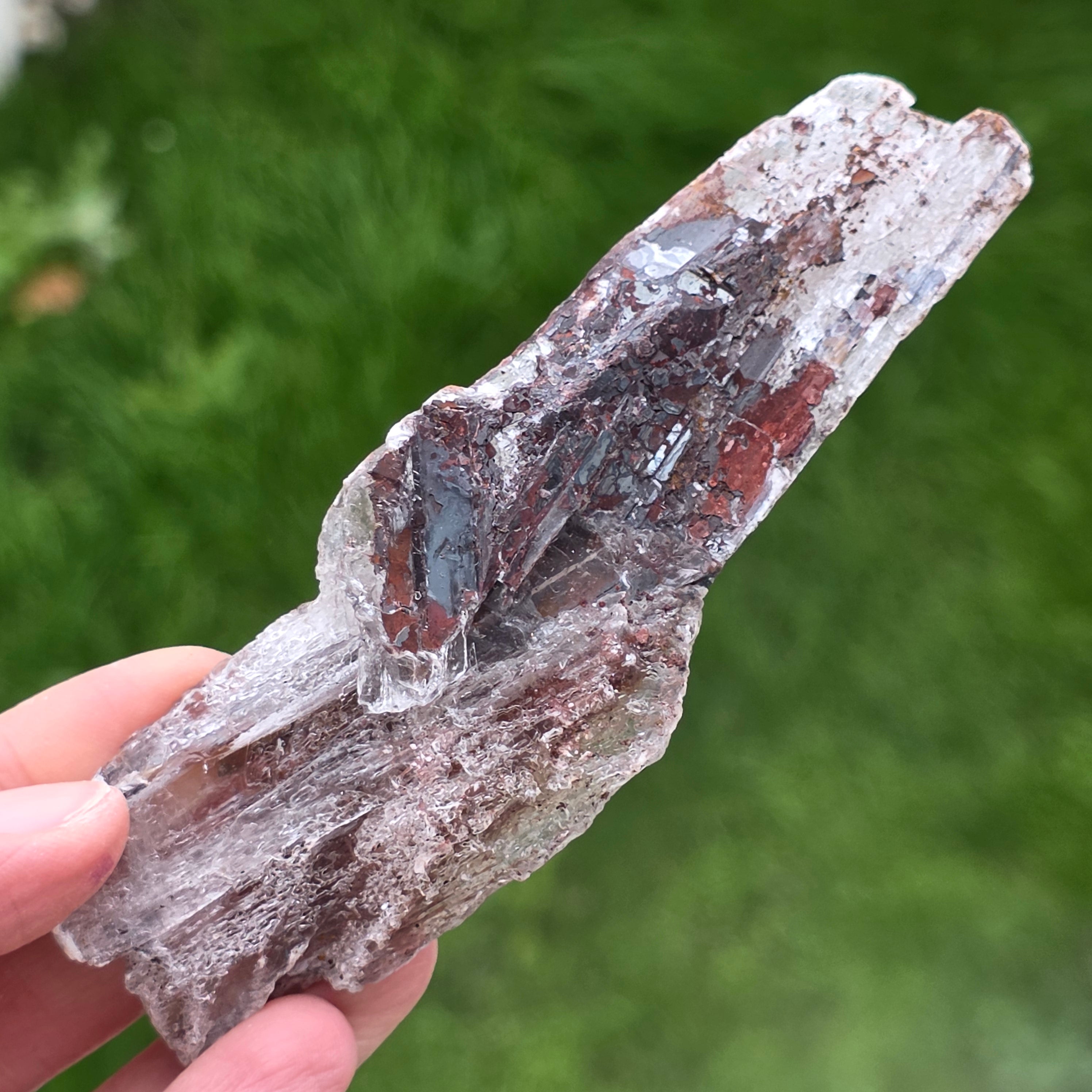 Selenit cu hematit din Mexic – specimen mineral natural | Model 12