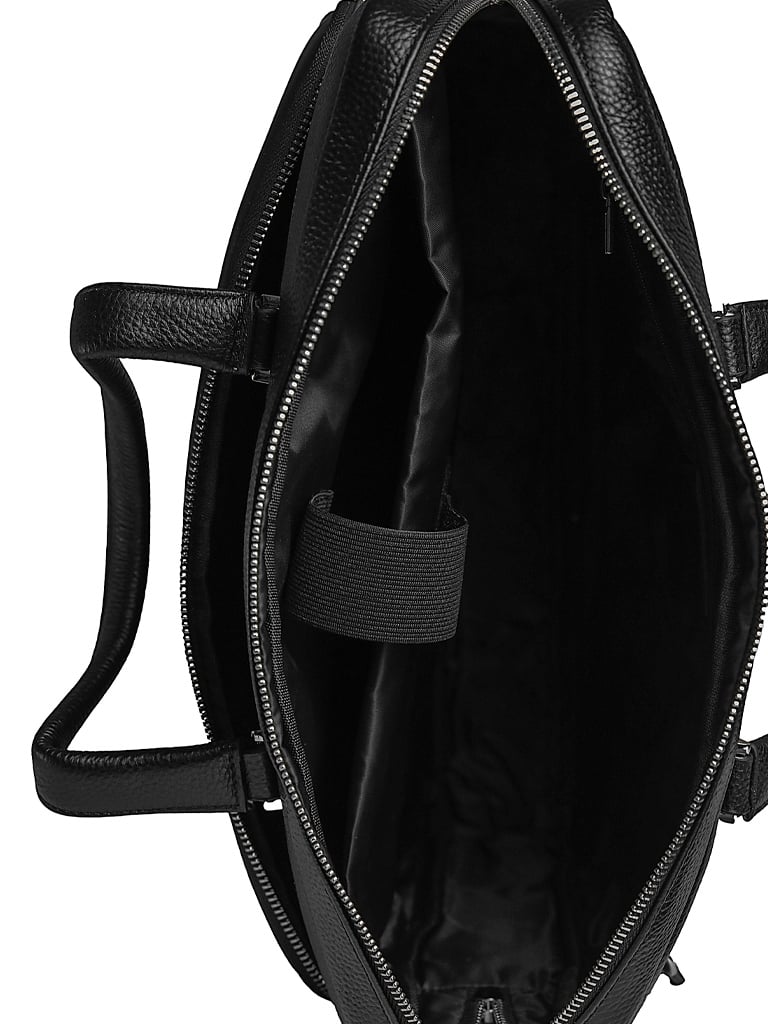 Servieta pentru barbati, 8820-1, piele naturala, Neagra - poza 2