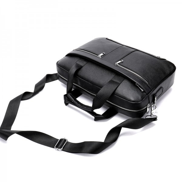 Servieta pentru barbati, Arthur GT1302, piele naturala, Negru - poza 4