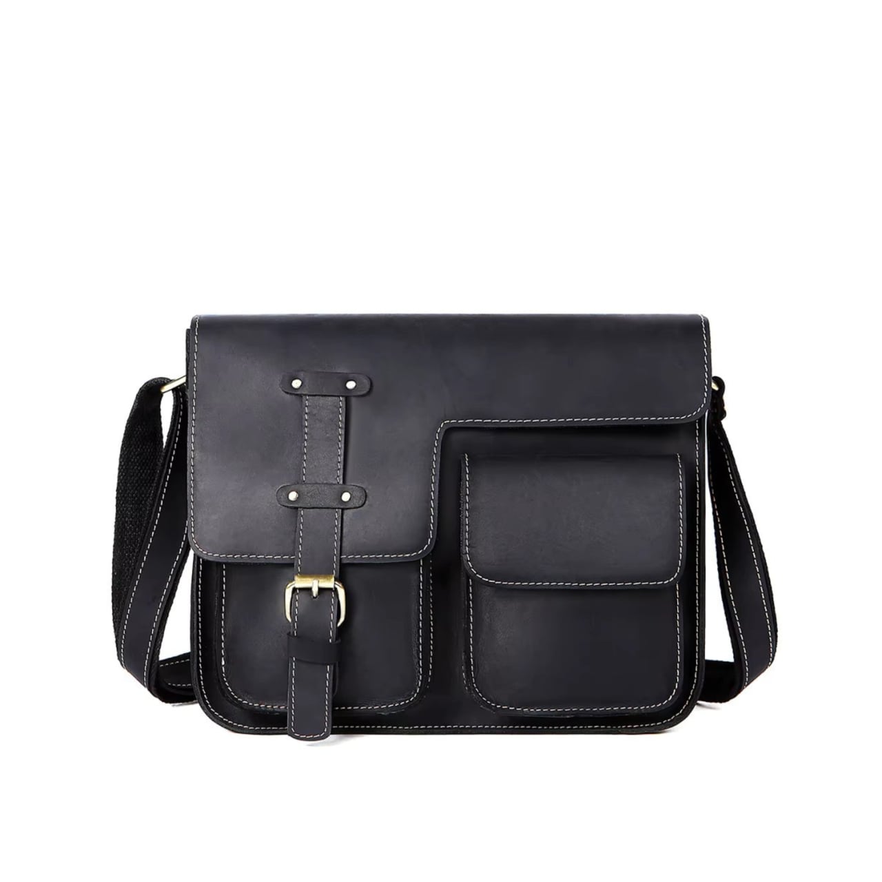Servieta pentru barbati, Dastan GT3269, piele naturala, Neagra - poza 1