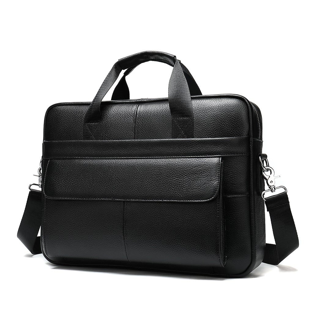 Servieta pentru barbati, Fay GT1054, piele naturala, negru - poza 1