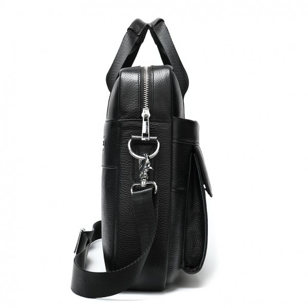 Servieta pentru barbati, Fay GT1054, piele naturala, negru - poza 2