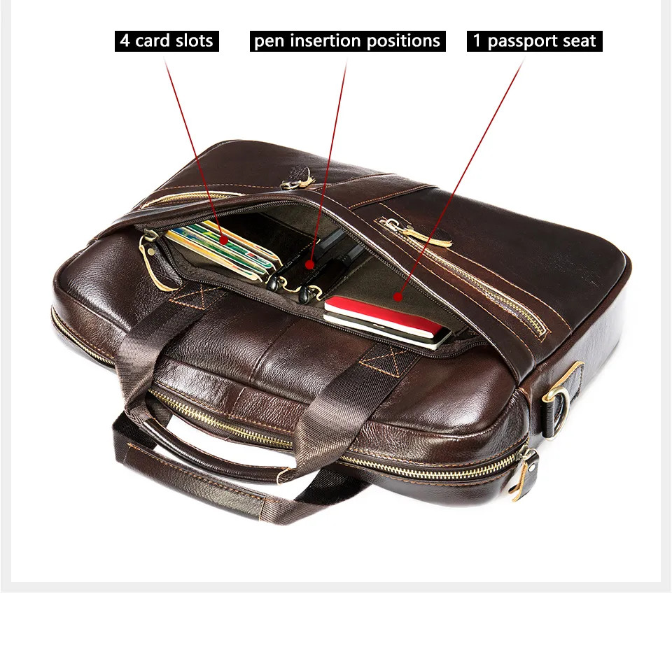 Servieta pentru barbati, Felix GT1318, piele naturala, Negru - poza 4