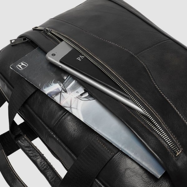 Servieta pentru barbati, Teddy GT1305, piele naturala, Negru - poza 3