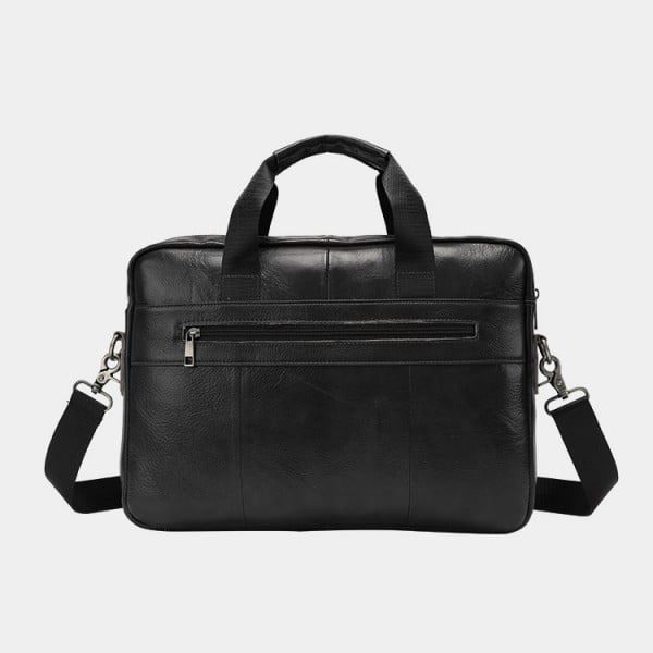 Servieta pentru barbati, Teddy GT1305, piele naturala, Negru - poza 4