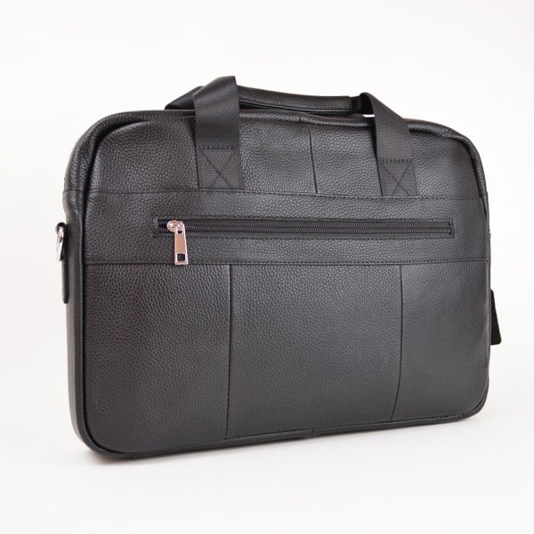 Servieta pentru barbati, Teddy GT1305, piele naturala, Negru - poza 5