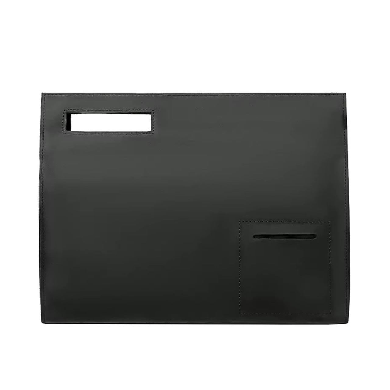 Servieta unisex, Adalbert GT3105, piele naturala, Neagra - poza 1