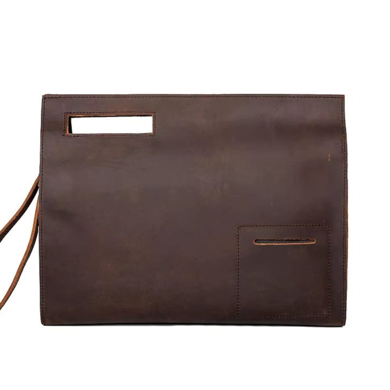 Servieta unisex, Adalbert GT3106, piele naturala, Maro inchis - poza 1