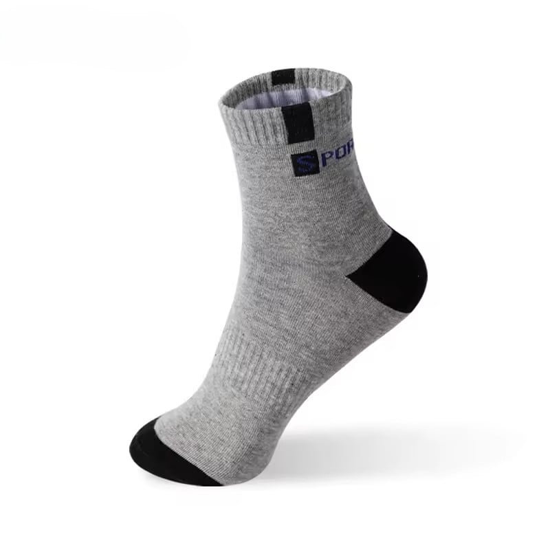 Set 10 perechi de sosete pentru barbati, SS229, gri, marime universala (39-43) - poza 1