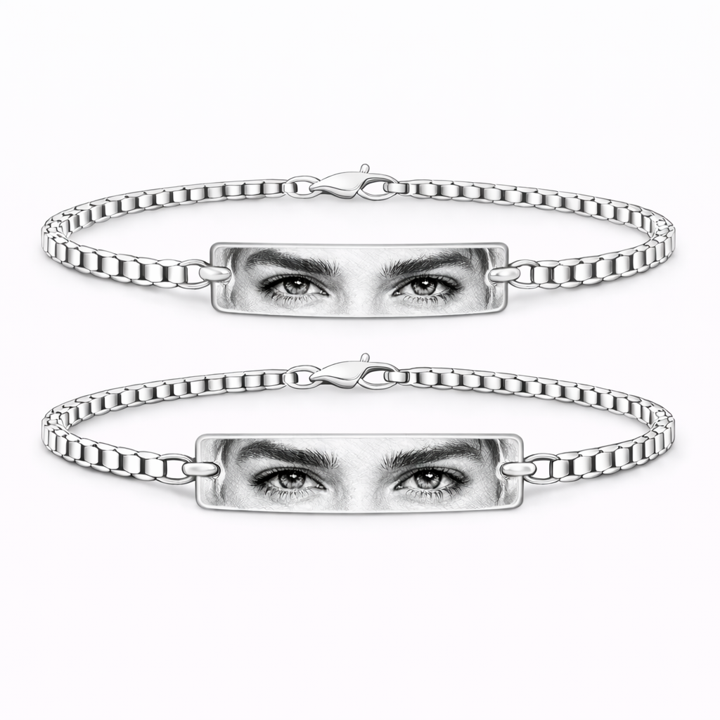 Set 2 Bratari Personalizate Eyes cu Argint