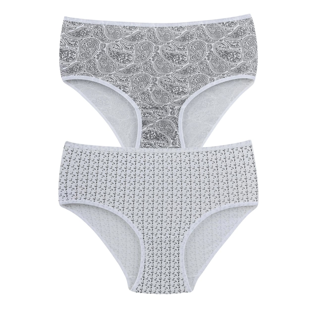 Set 2 perechi de chiloti din bumbac, pentru dama, 53600, Gri - poza 1
