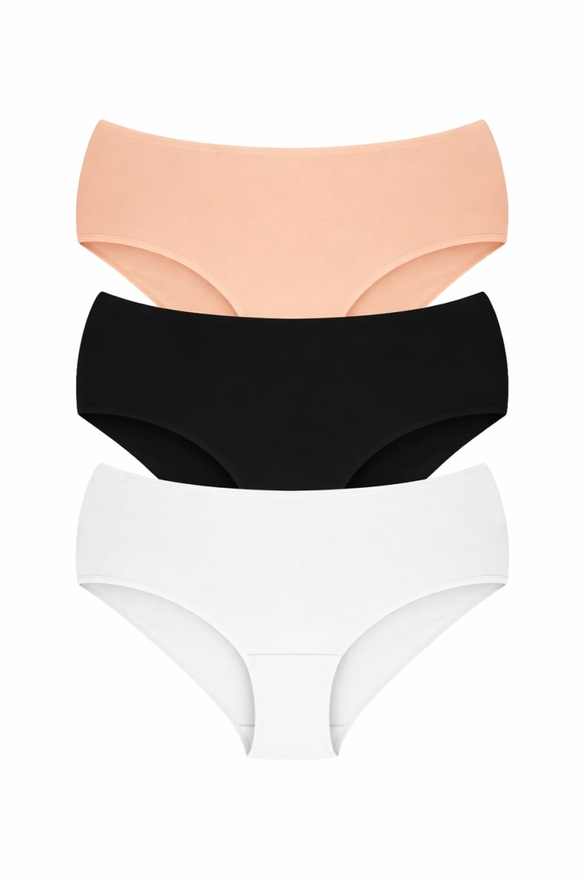 Set 3 perechi de chiloti din bumbac, pentru dama, 54100, Clasic - poza 1