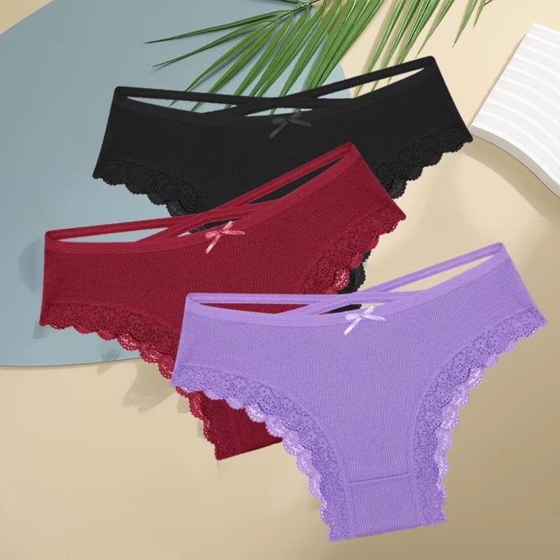 Set 3 perechi de chiloti pentru dama, CH099, Multicolor - poza 1