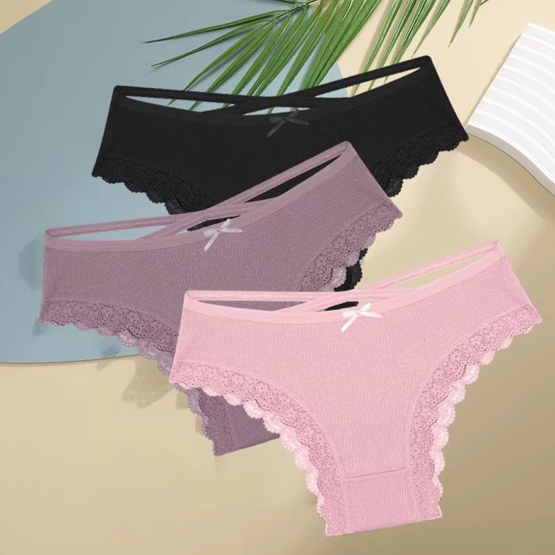 Set 3 perechi de chiloti pentru dama, CH100, Multicolor - poza 1