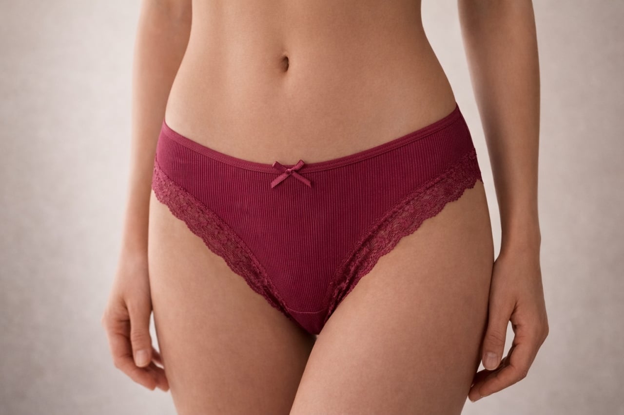 Set 3 perechi de chiloti pentru dama, CH103, Bordo - poza 2