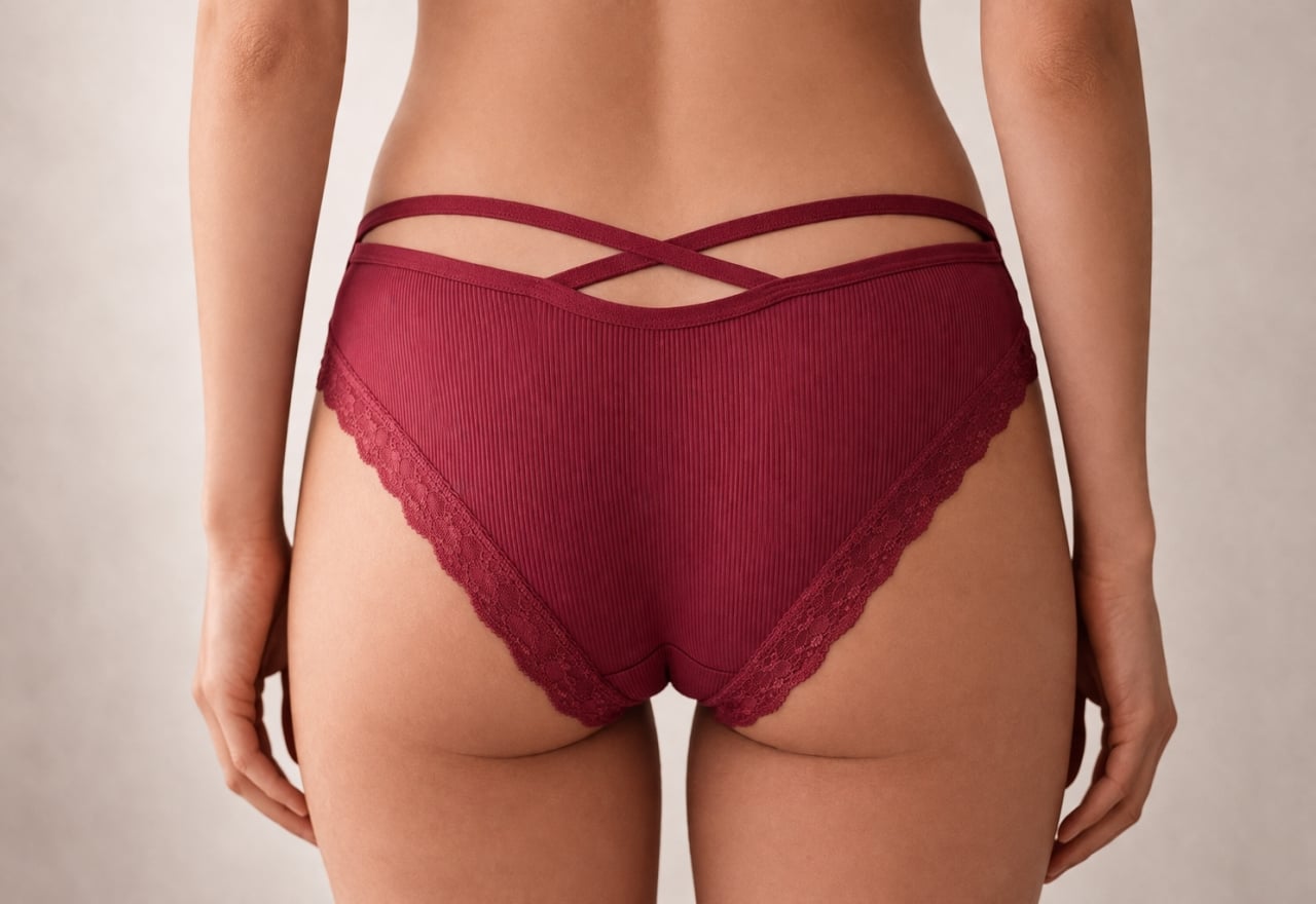 Set 3 perechi de chiloti pentru dama, CH103, Bordo - poza 3