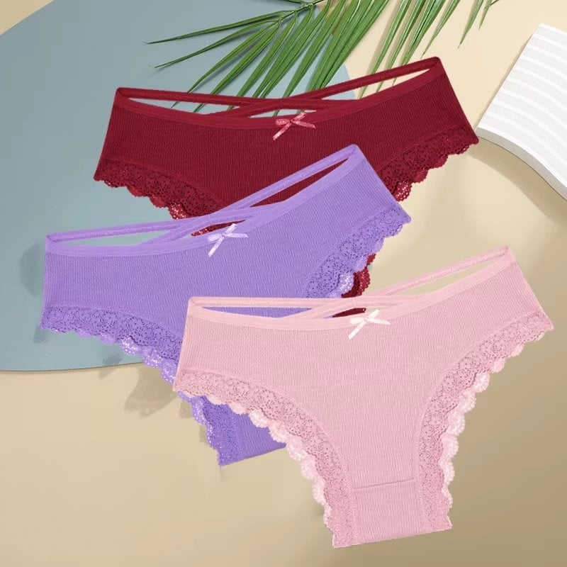 Set 3 perechi de chiloti pentru dama, CH104, Multicolor - poza 1