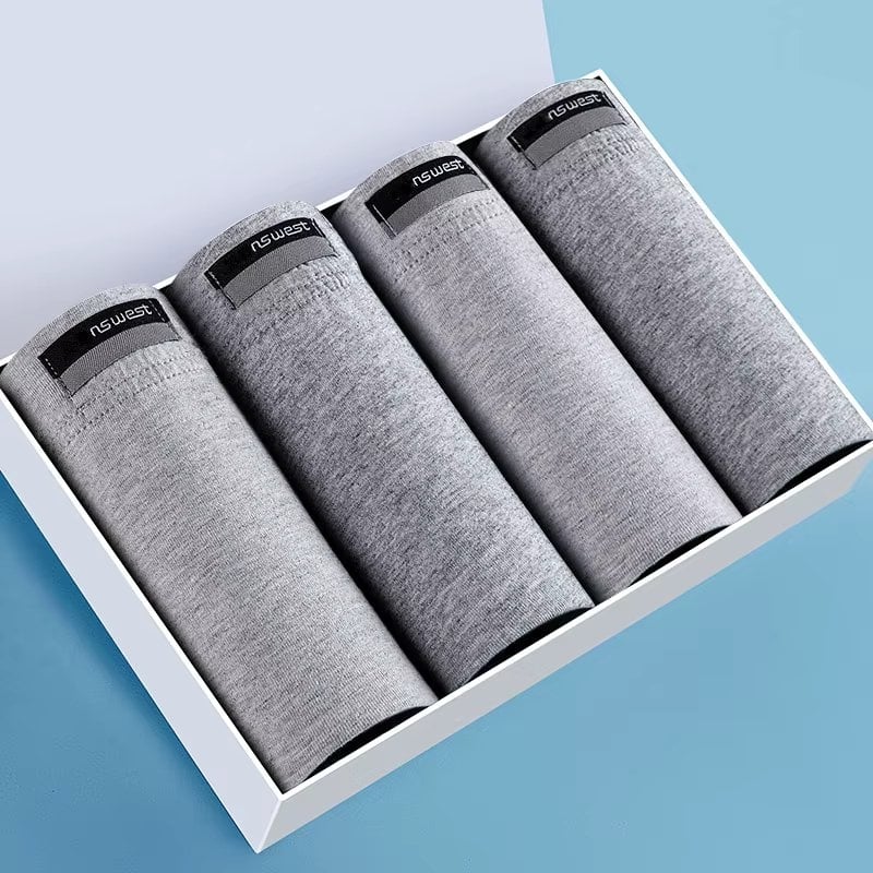 Set 4 perechi de boxeri pentru barbati, CH006, Gri - poza 1
