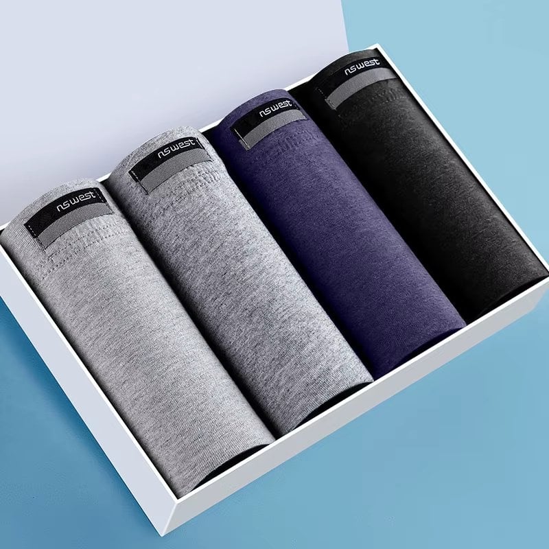 Set 4 perechi de boxeri pentru barbati, CH007, Multicolor - poza 1
