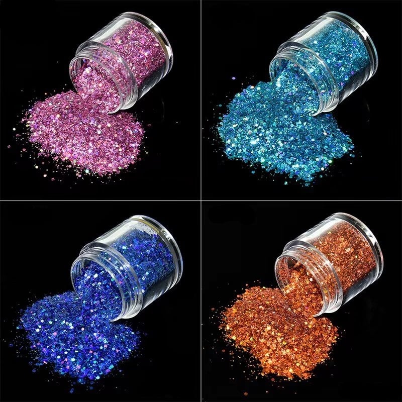 Set 4 sclipici unghii Marquise, GLITTER05, Multicolor - poza 1