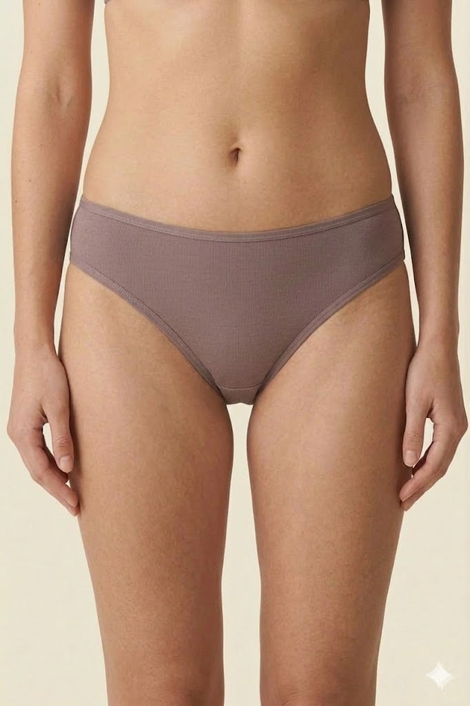 Set 5 perechi de chiloti din bumbac, pentru dama, 33000, Nude - poza 2