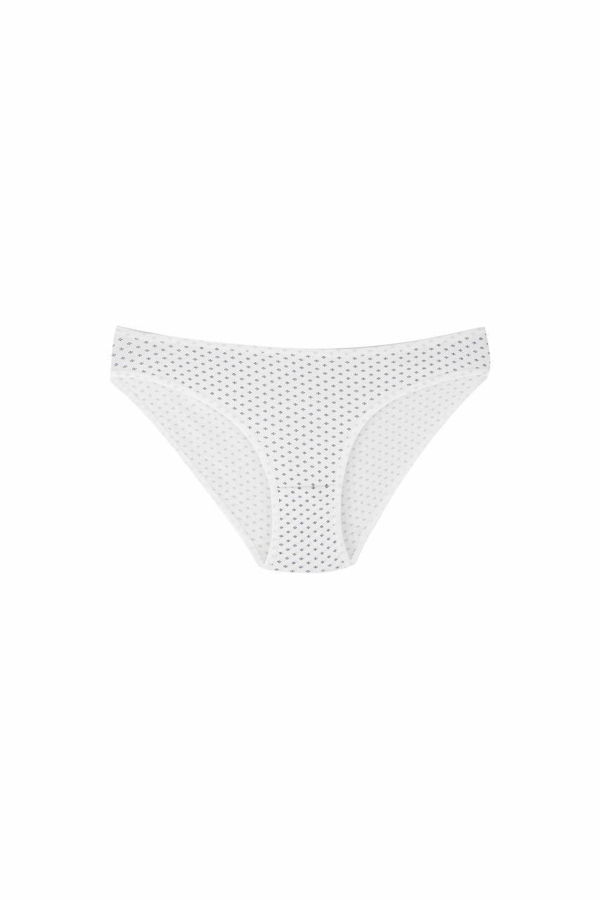 Set 5 perechi de chiloti din bumbac, pentru dama, 33500, Alb/Albastru - poza 4
