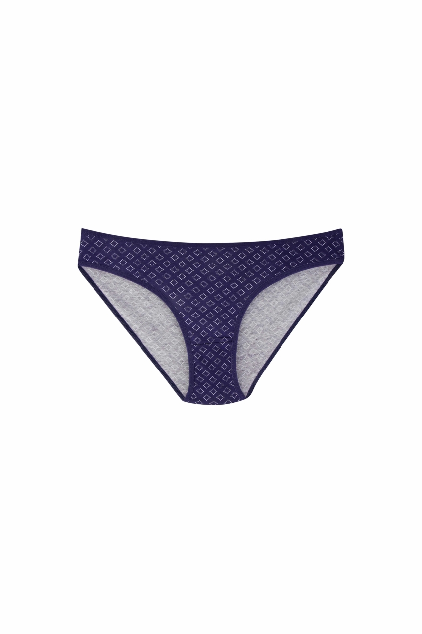Set 5 perechi de chiloti din bumbac, pentru dama, 33500, Alb/Albastru - poza 5
