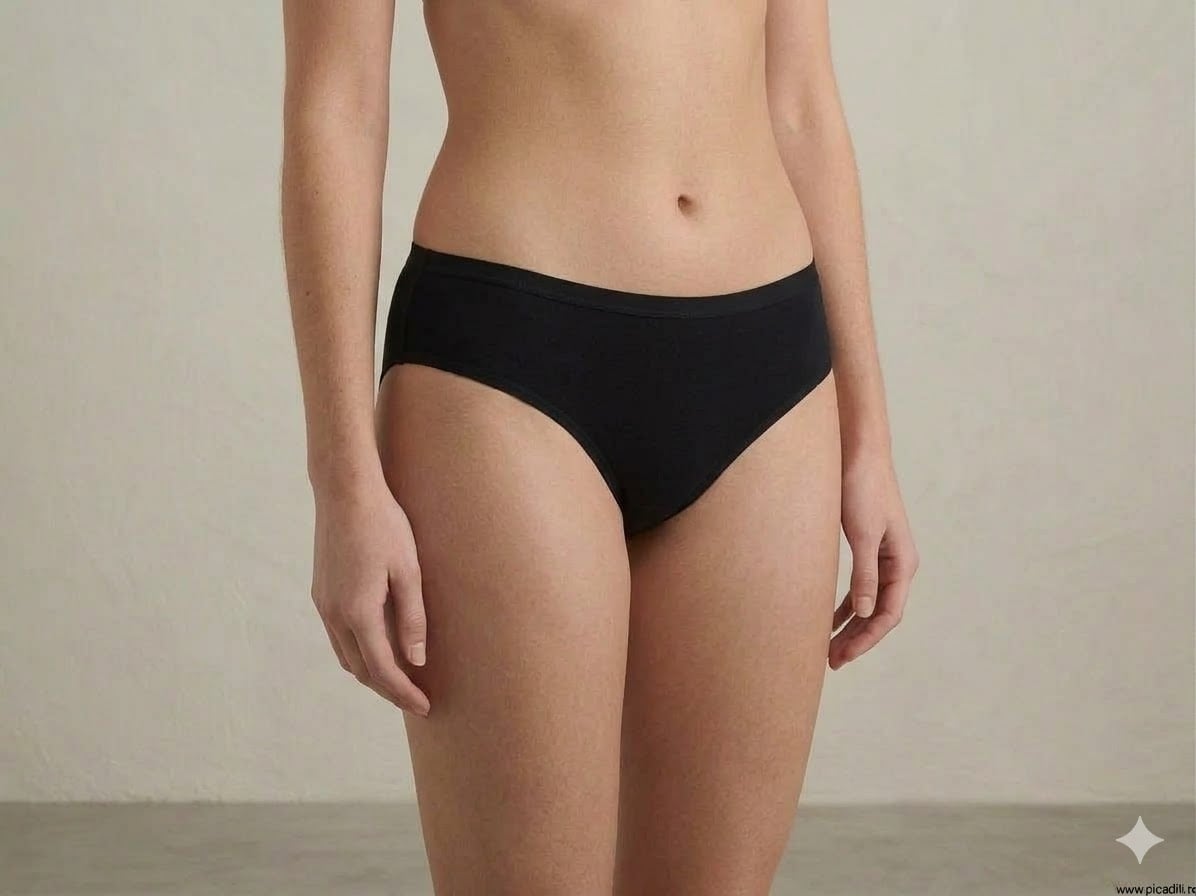 Set 5 perechi de chiloti din bumbac, pentru dama, 43500, Crem/Negru - poza 2