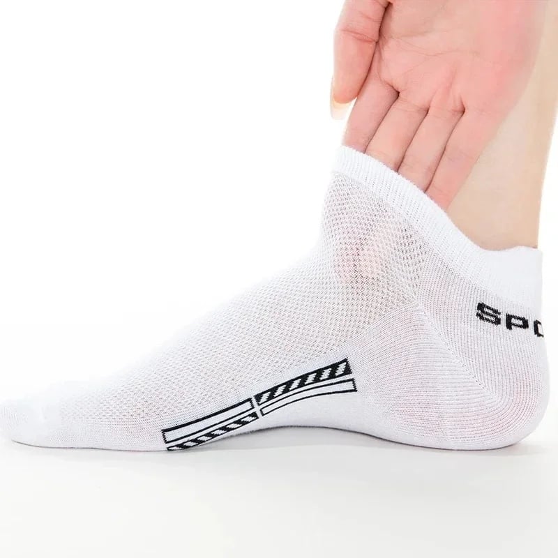 Set 5 perechi de sosete pentru barbati, SS021, Gri/Alb, marime universala (39-42) - poza 4