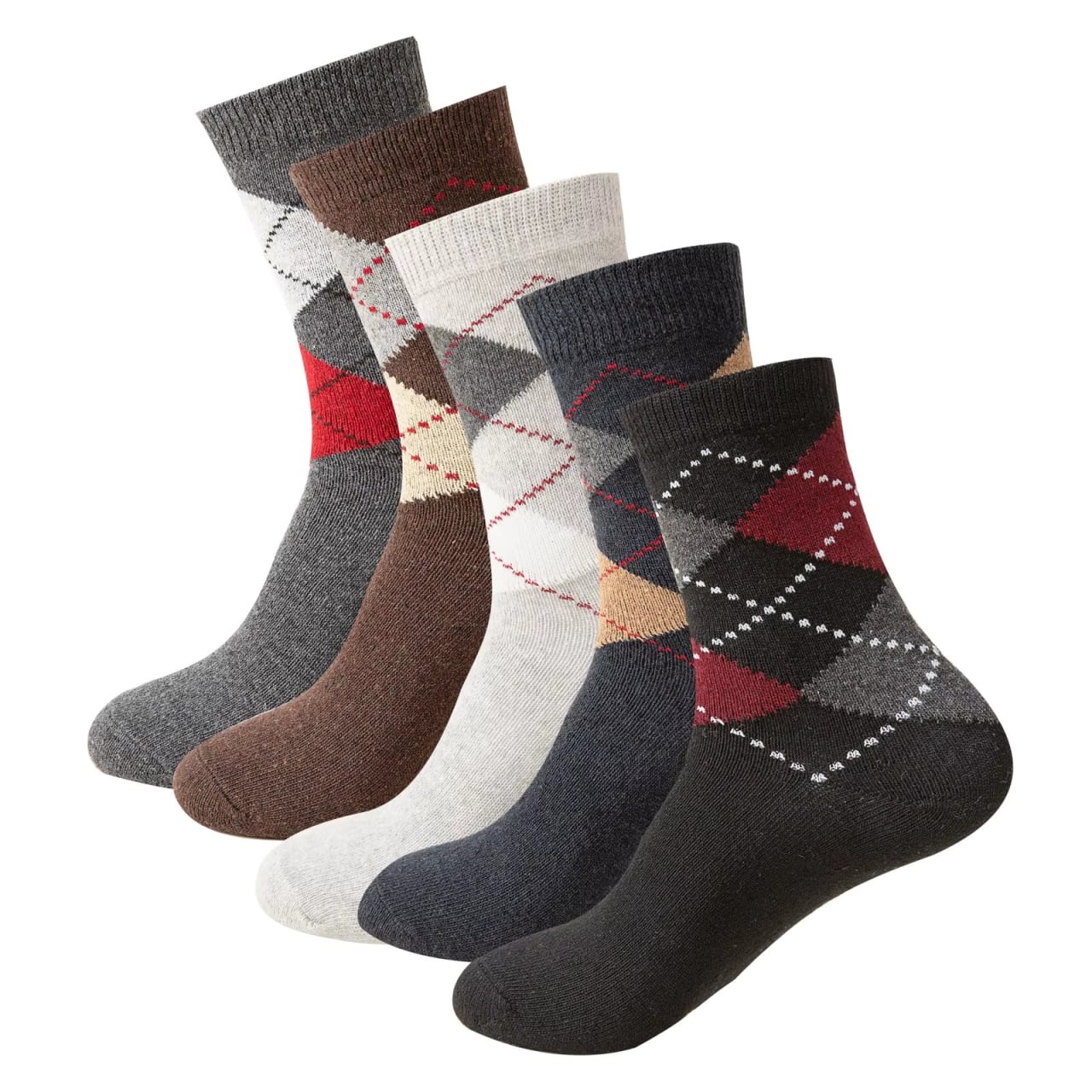 Set 5 perechi de sosete pentru barbati, SS055, Multicolor, marime universala (39-43) - poza 1