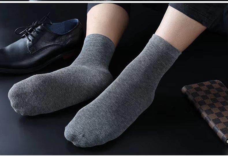 Set 5 perechi de sosete pentru barbati, SS130, Gri inchis, marime universala (39-43) - poza 2