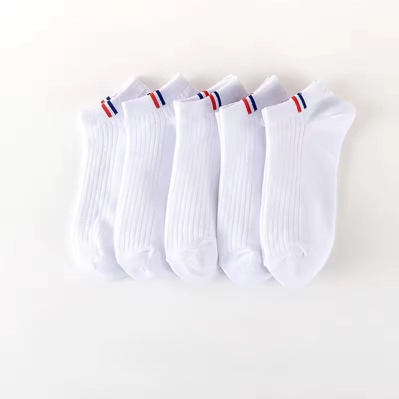 Set 5 perechi de sosete pentru barbati, SS221, alb, marime universala (39-42)