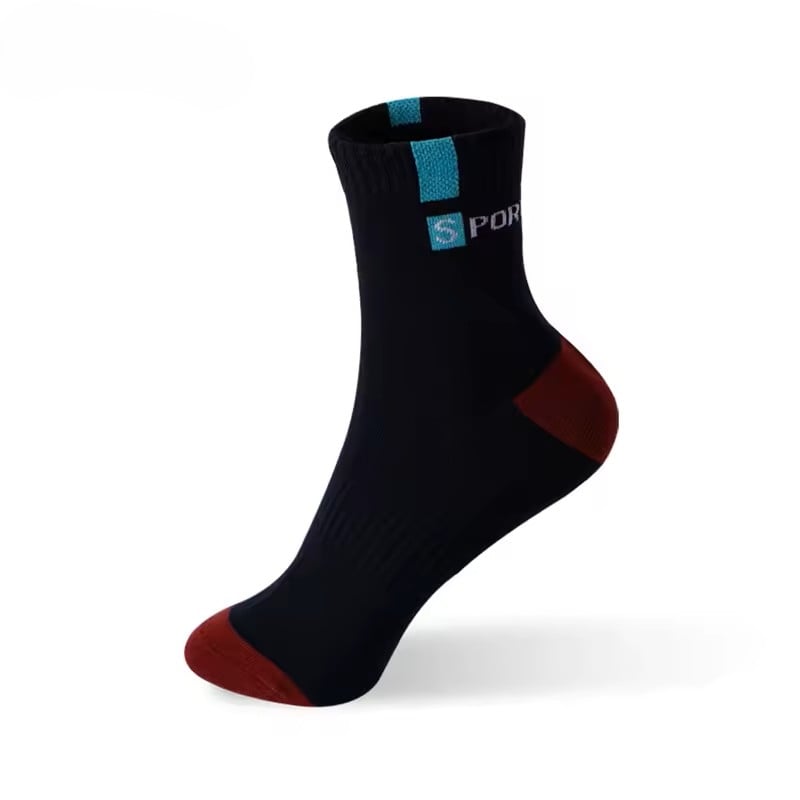 Set 5 perechi de sosete pentru barbati, SS223, negru/bordo, marime universala (39-43) - poza 1