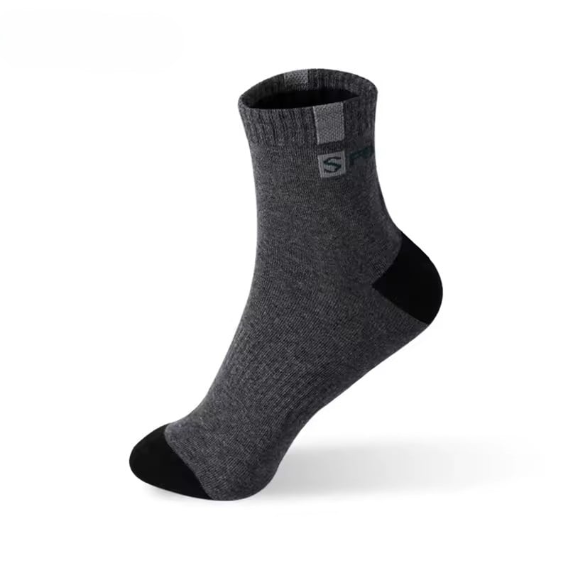 Set 5 perechi de sosete pentru barbati, SS225, gri inchis, marime universala (39-43) - poza 1